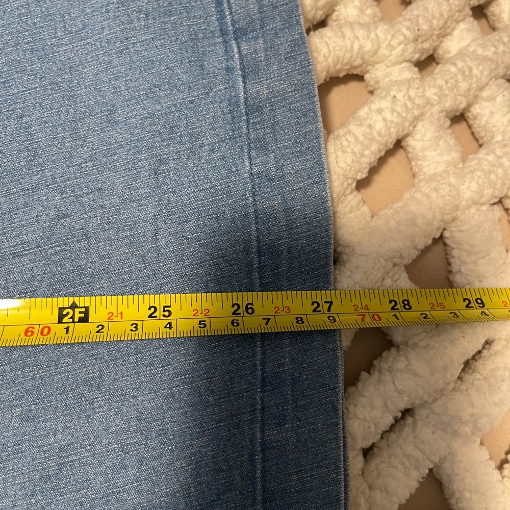 Vintage BonWorth Jean Skirt Womens Medium Petite Blue Prairie Midi Gardencore - Picture 11 of 11